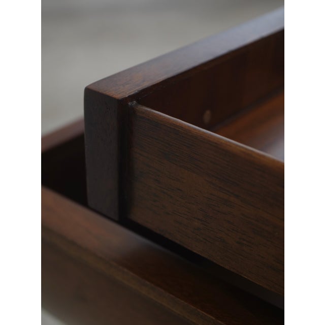 1990s Maitland Smith Mahogany Drop Side Empire Sewing Table For Sale - Image 5 of 18