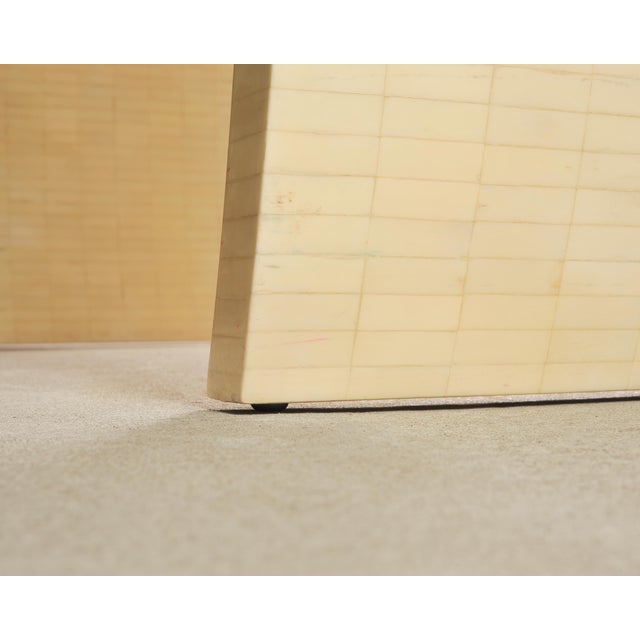 Enrique Garcel Modern Tessellated Bone Waterfall Writing Desk For Sale - Image 14 of 18