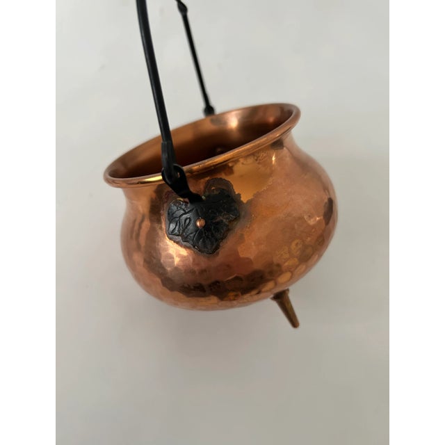 Vintage Mid 20th Century Copper Cachepot Cauldron For Sale In New York - Image 6 of 7