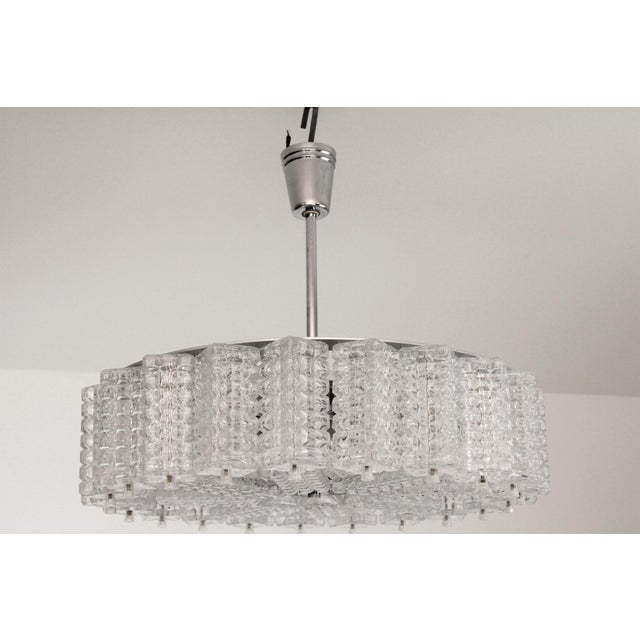 Chandelier from Stölzle, 1960s For Sale - Image 6 of 14