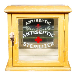 Antique Antiseptic Sterilizer Barber Shop Cabinet c.1920 For Sale