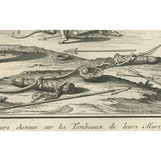 Title: Florida Women Mourning Their Fallen Husbands, with Hermaphrodites in Ritual Service : This evocative copperplate...