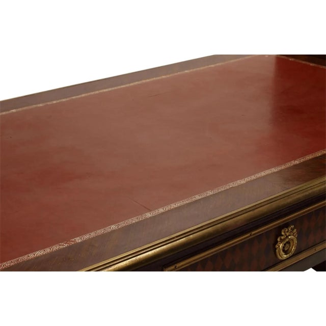 Late 1900's Louis XVI Style, Ormolu, Bureau Plat, Cartonnier, Writing Desk For Sale - Image 4 of 8