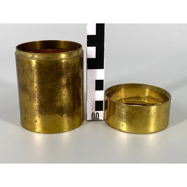 Art Deco Cylindrical Brass Cigarette Case, 1920s For Sale - Image 13 of 15