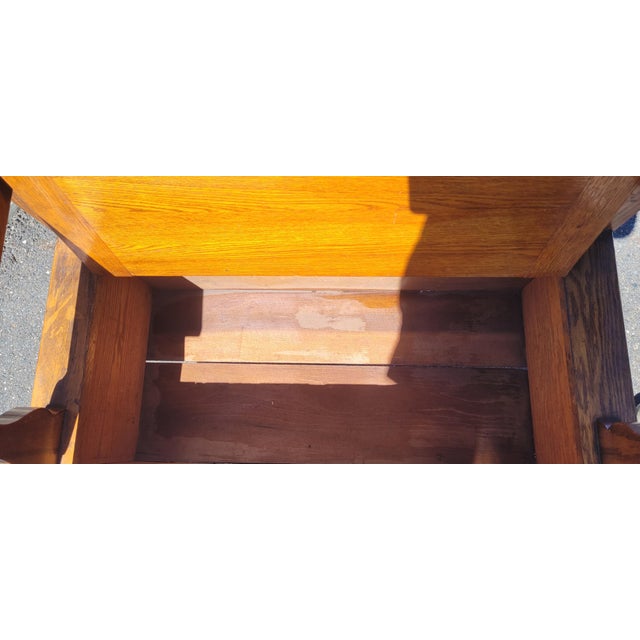 19th Century Oak Hall Chair and Coat Rack For Sale In Philadelphia - Image 6 of 10