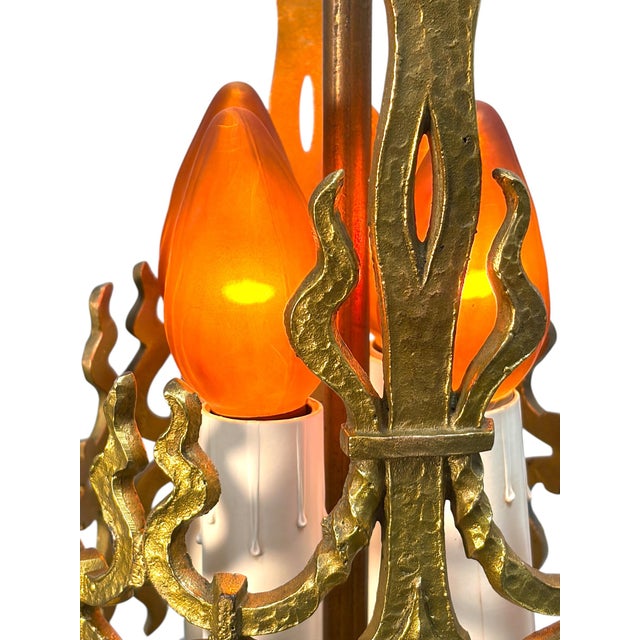 1920s Spanish Revival Foyer or Hallway Light With Original Gold Brass Finish #2615 For Sale - Image 18 of 18