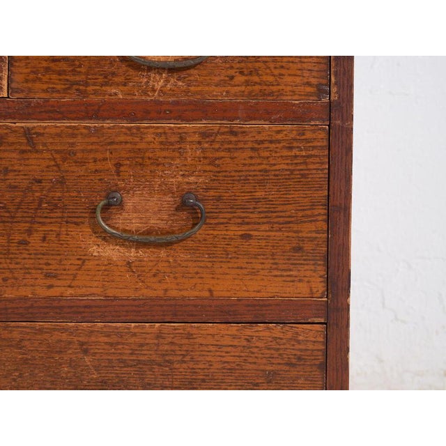 Brown Japanese Chest of Drawers in Wood For Sale - Image 8 of 12