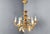Gold Vintage Gilt Metal Pineapple Leaf Chandelier, 1960s For Sale - Image 8 of 8