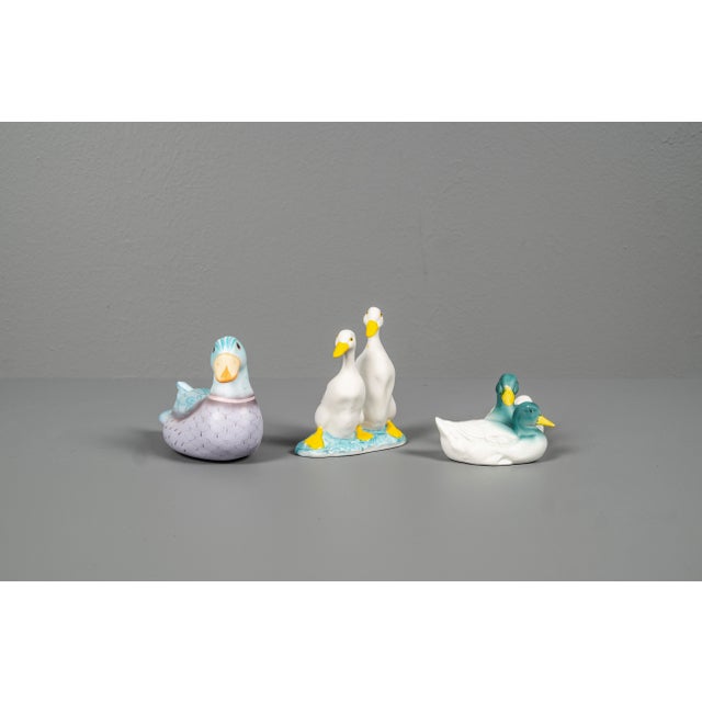 Porcelain Duck Figures, Taiwan & Germany, Set of 3 For Sale - Image 12 of 12