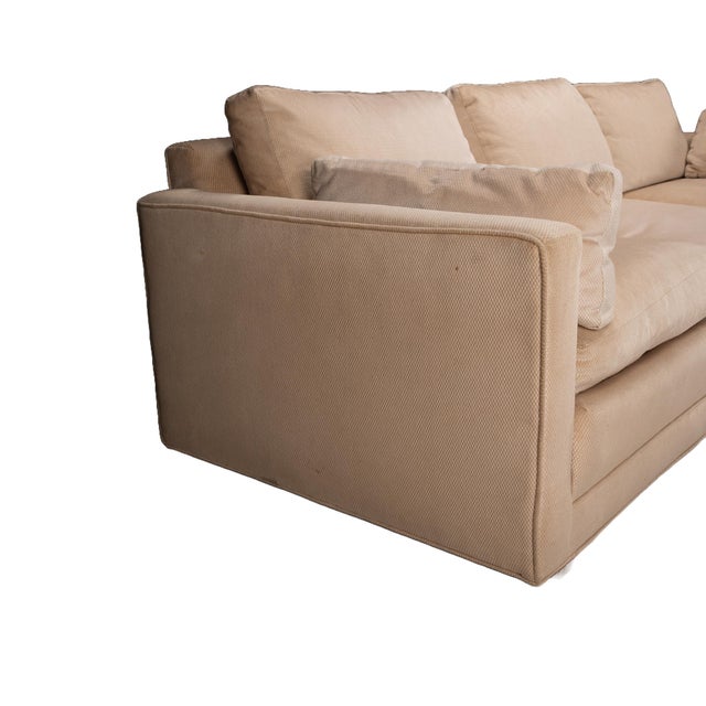 1970s Duck Feather Down Upholstered Long Parson Sofa by Baker - For Reupholstering 2 of 2 For Sale - Image 12 of 14