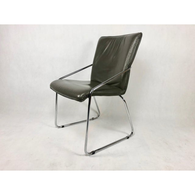 Mid-Century Tubular Steel Office Chair, 1960s, Set of 3 For Sale - Image 11 of 14
