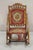 Antique Eastlake Victorian Walnut Small Child's Folding Frame Rocker Rocking Chair with Needlepoint Tapestry Upholstery....