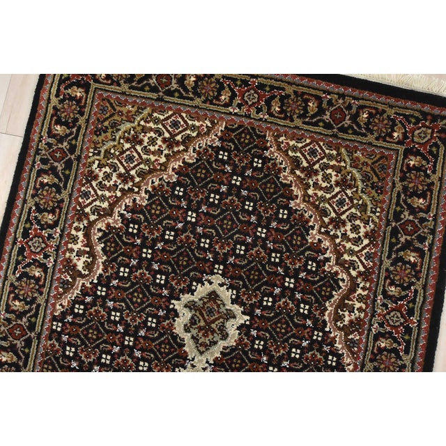 Tabriz Mahi Runner 2’8” X 14’3” Black Wool Traditional Hand-Knotted Rug For Sale In Philadelphia - Image 6 of 13