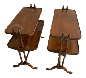 Regency Maple Server Sofa Tables - A Pair