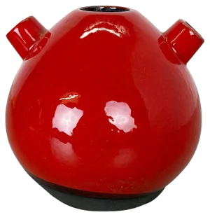 Red Ceramic Studio Pottery Vase from Marei Ceramics, Germany, 1970s