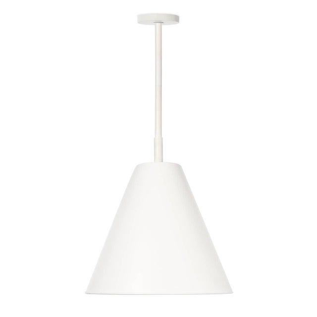 Metal Regina Andrew Bluff Iron Outdoor Pendant, White For Sale - Image 7 of 7