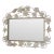 Vintage Ornate Grape Leaf Design Metal Mantel / Accent Mirror 22.5" X 27.5" For Sale