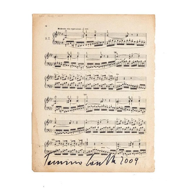 Musical Notes'' is a beautiful artwork in mixed media, tempera and collage on a musical note, realized in 2009 by Tommaso...