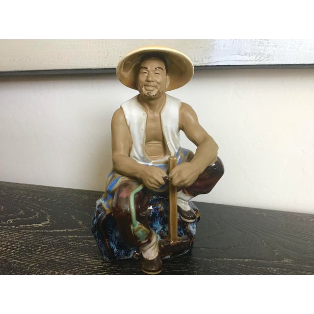 1970s 1970s Chinese Men Ceramic Figurine For Sale - Image 5 of 8