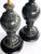 1940s Pair Vintage Italian Baluster-Form Verde Antico Marble Lamps For Sale - Image 5 of 6