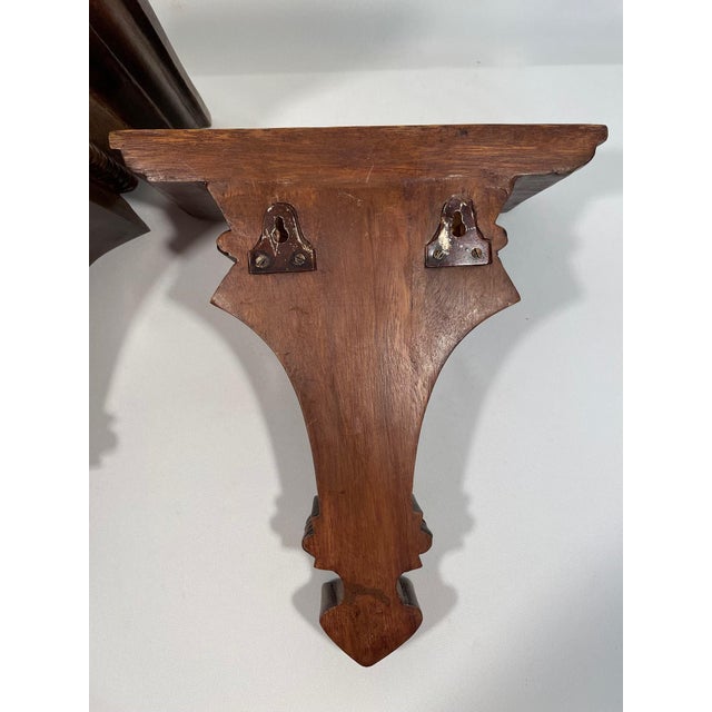 Mid 20th Century Neoclassical Style Wood Corbels Wall Shelf Brackets - A Pair For Sale - Image 16 of 18