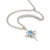Contemporary Swiss Blue Topaz Star Pendant, Northern Star Celestial Pendant For Sale - Image 3 of 4