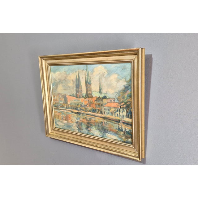 Otto Schulz Stradtmann, Lübeck, Oil Painting, 1920s, Framed For Sale - Image 4 of 17