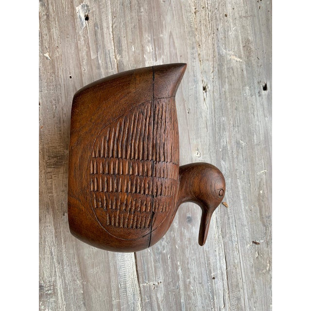 Vintage Hand Carved Wooden Duck Box with Secret Compartment Chairish