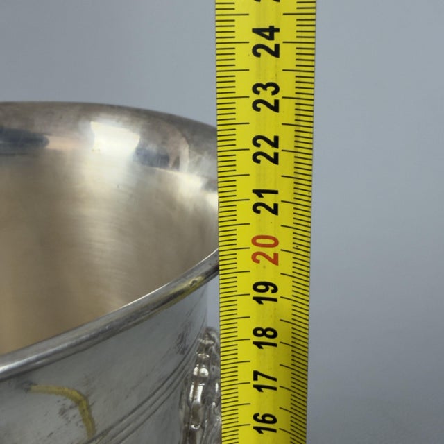 Silver-Plated Ice Bucket with Lion Head Handles For Sale - Image 11 of 12