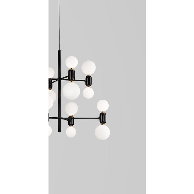 Aballs Chandelier 8 Black Suspension Lamp by Jaime Hayon for Parachilna For Sale - Image 10 of 12