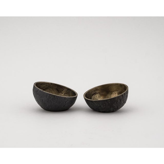 Brutalist Brass Bowls with Gilded Interior, 1960s, Set of 2 For Sale - Image 11 of 18
