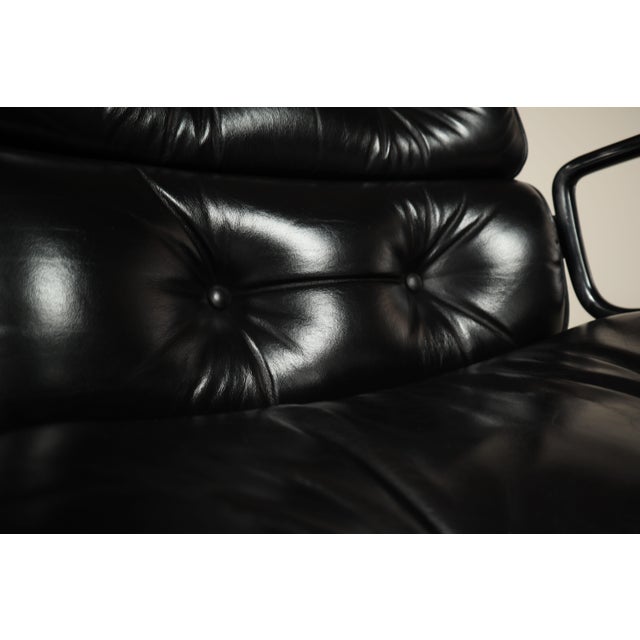 Black Executive Office Chair by Ennio Fazioli for Mim Roma, Italy, 1970s For Sale - Image 8 of 17