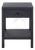 Apis Raffia 1 Drawer 1 Shelf Accent Table in Navy For Sale
