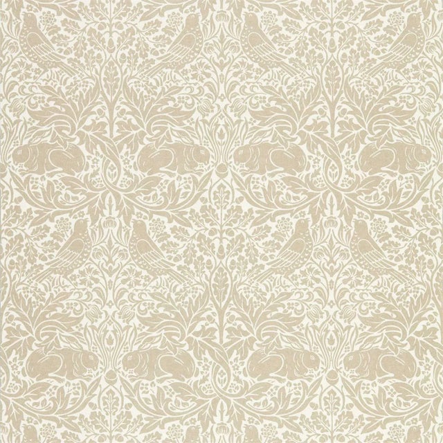 Morris & Co Pure Brer Rabbit Wallpaper in Linen - a Sample For Sale