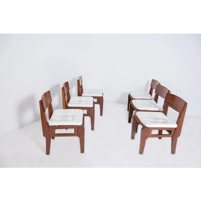 Wood Vintage Italian Chairs by Vito SanGirardi for the Pallante Shop, Set of 6 For Sale - Image 7 of 18