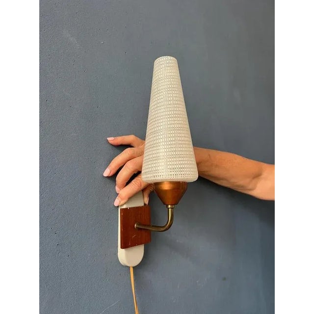 Vintage Glass Wall Sconce For Sale - Image 5 of 11