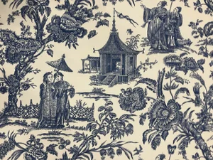 One Yard Chinoisere Blue & White Fabric
