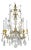 Louis XVI Style Gilt Bronze and Crystal Six-Light Chandelier For Sale