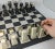 Regency Italian Renzo Romagnoli Leather and Chrome Black and Cream Chess Set For Sale - Image 4 of 12