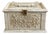 Max Klein Vintage Sewing Box Ornate Plastic Faux Wood Design 1970s For Sale