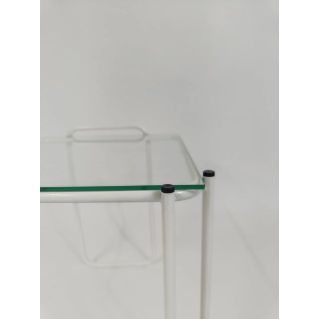 1980s Vintage Side Table in Glass, 1980s For Sale - Image 5 of 7