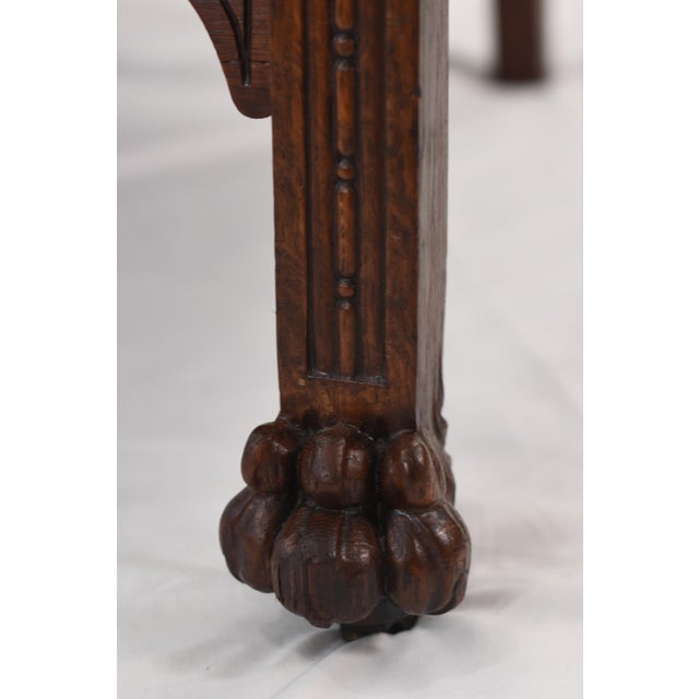 19th Century Gentleman's Library Chair Restored in Axis Deer Hide and Chesterfield Leather For Sale - Image 12 of 17