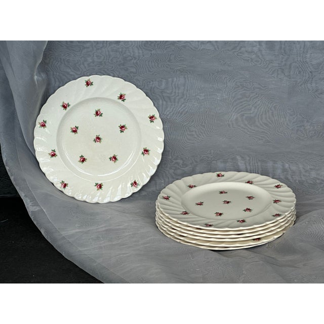 Clarice Cliff Royal Staffordshire Bread & Butter Plates Set of 7 For Sale In New York - Image 6 of 12