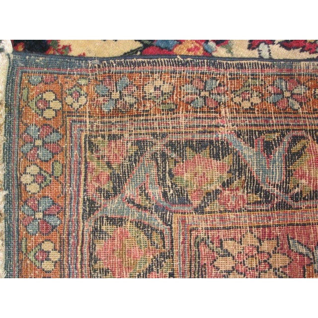 Burgundy Oversize Antique Persian Teheran Rug For Sale - Image 8 of 18