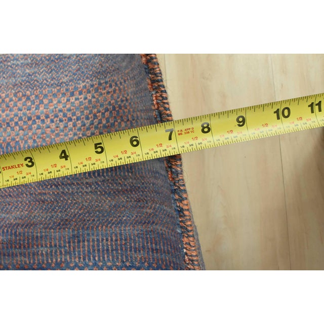 Fine Contemporary Rug 9’1” X 12’5” Blue Pink Wool Hand-Knotted Carpet For Sale - Image 12 of 14