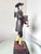 Charming Antique Style Dutch Peddler Clock Figure | Painted Cast Iron Mantelpiece For Sale - Image 4 of 8