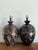 This striking pair of vintage ceramic table lamps beautifully captures the bold experimentation and sculptural sensibility...