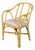 Country Style Bamboo 1920s English Chair with Custom Upholstery For Sale