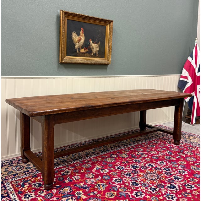Late 19th Century Antique French Country Farmhouse Dining Table Honey Oak 98"w C. Late 19thC For Sale - Image 5 of 18