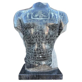 Egyptian Marble Bust Sculpture For Sale